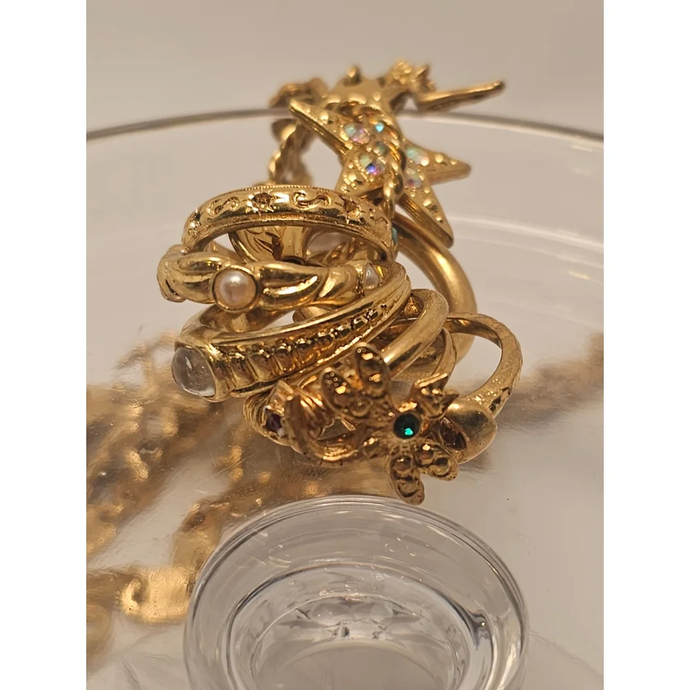 Kirk's Folly goldtoned cherub charm necklace with rings - Picture 6 of 7
